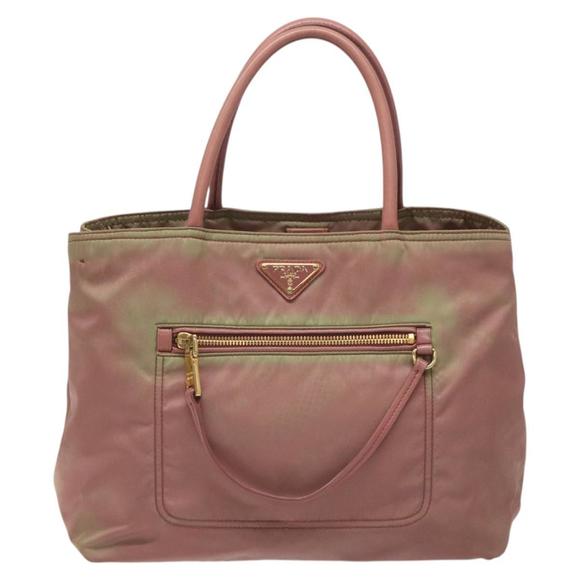 PRADA Hand Bag Nylon Pink Gold Auth 113965 - Picture 13 of 16